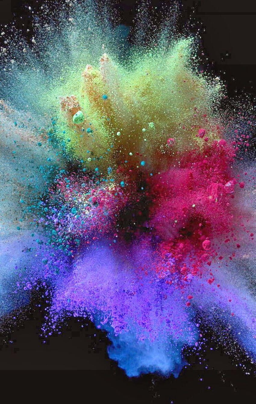 Paint explosion, color blast HD phone wallpaper