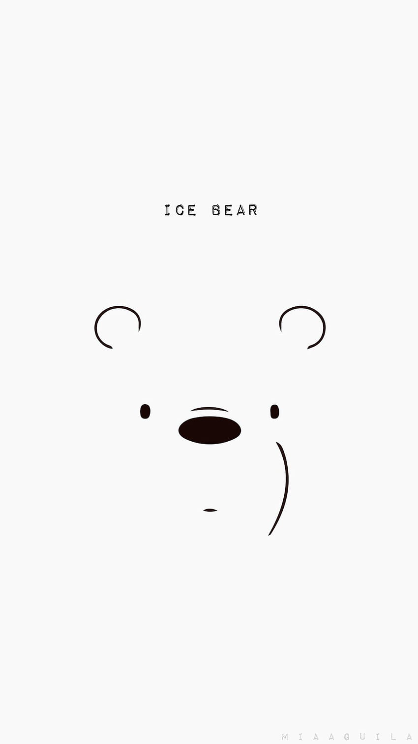 Ice Bear We Bare Bears かわいい、漫画のクマ HD電話の壁紙