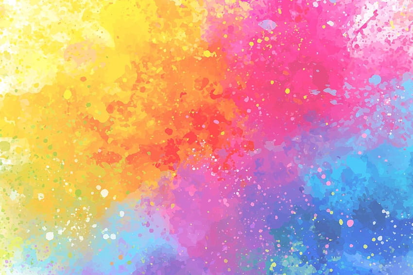 예술적 무지개 색상 스플래쉬 수채화 배경 HD 월페이퍼