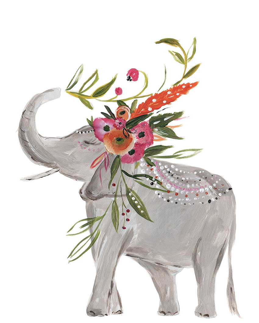 Boho Elephant [Art Print], boho elephants HD phone wallpaper