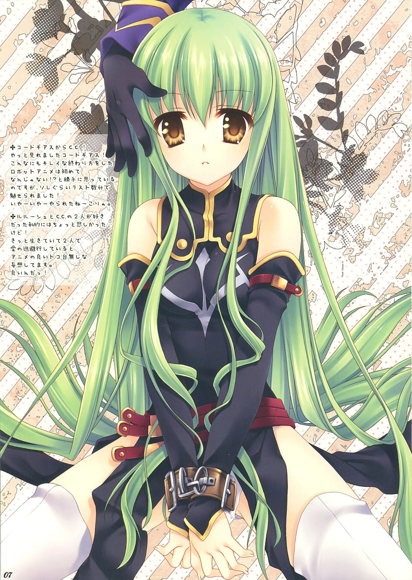 Green Haired Immortal Witch C.C. Code Geass Anime Poster Hd 3d Aop Hoodie -  Teeruto