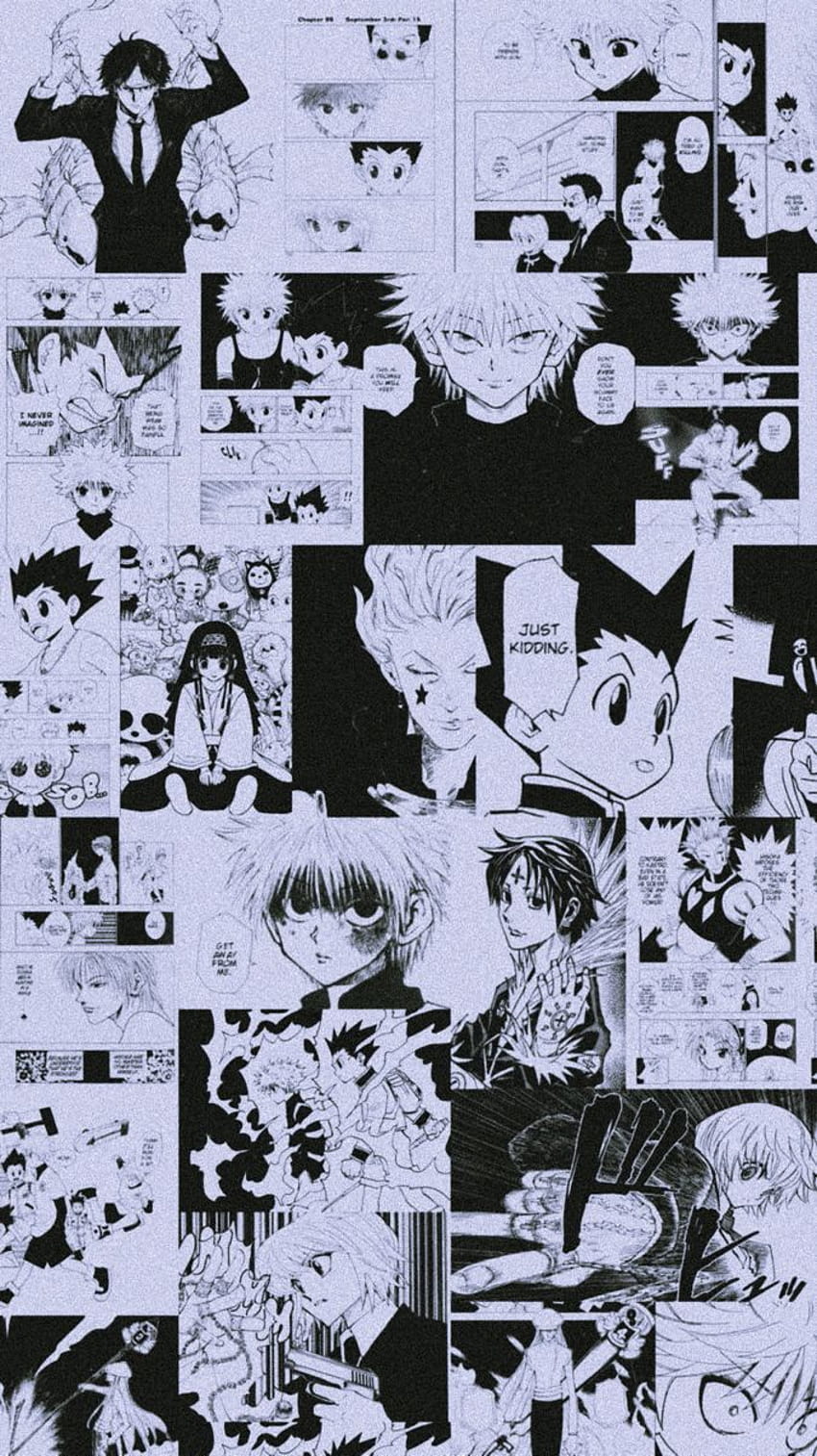panel de manga hxh, panel de manga iphone fondo de pantalla del teléfono
