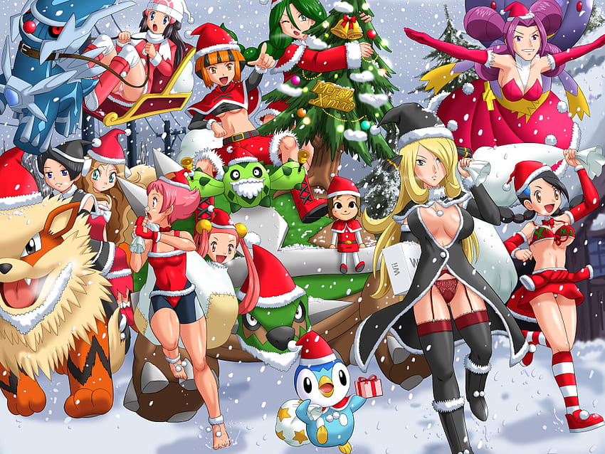 Pokémon Go Pokémon Elmas Ve İnci Karikatür Noel, pokemon dp HD duvar kağıdı