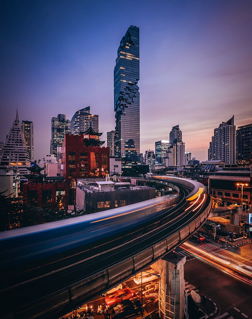 Odwiedź najwyższy taras widokowy w Bangkoku i bar na dachu, wysoki budynek w Bangkoku Tapeta na telefon HD