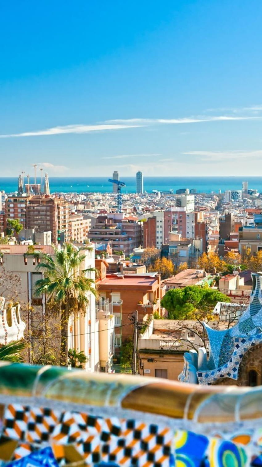 Cityscapes barcelona europe spain cities gaudi, spain iphone 5 HD phone wallpaper