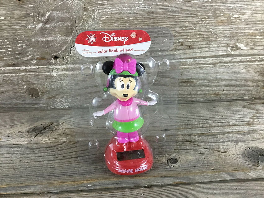 Disney Minnie Mouse Solar Bobble Head Christmas new in package holiday dancing for sale online, pink bobble christmas HD wallpaper
