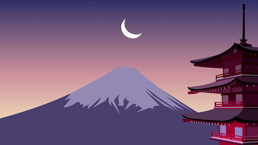 Mount Fuji [1920×1080] – Dump, Mount Fuji Purple HD-Hintergrundbild