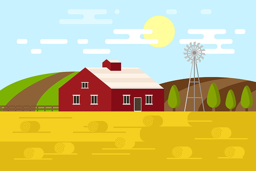 Farm cartoon background HD wallpapers | Pxfuel