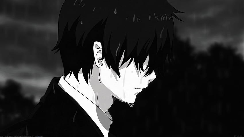 Fotos de perfil de anime em preto e branco 