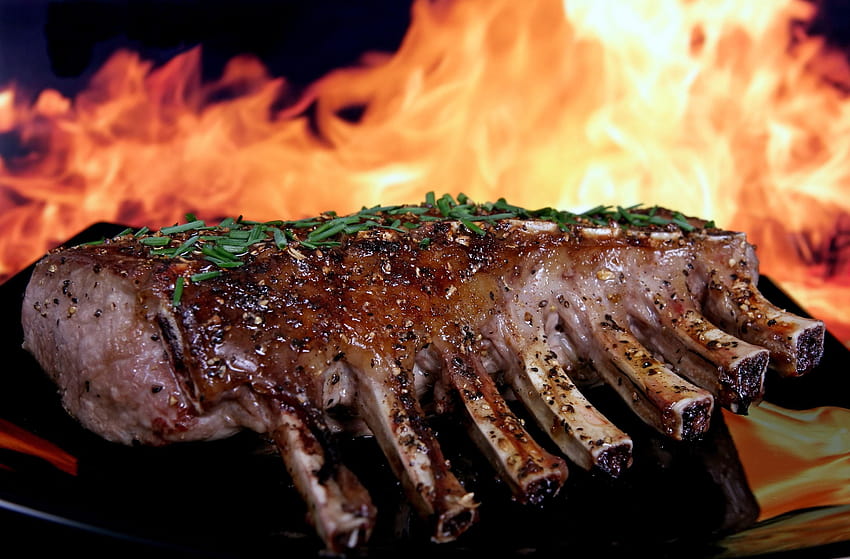 carne alla griglia, barbecue Sfondo HD