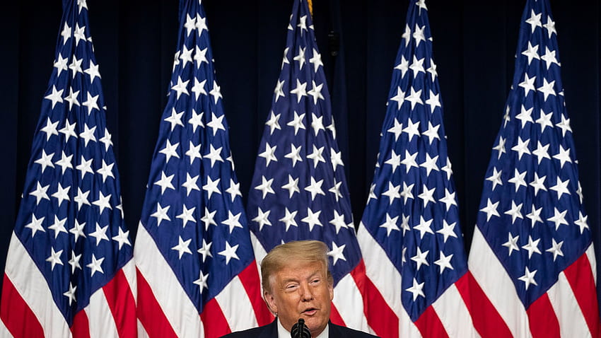 Republicans dismiss Trump's suggestion to postpone November election, trump flag HD wallpaper