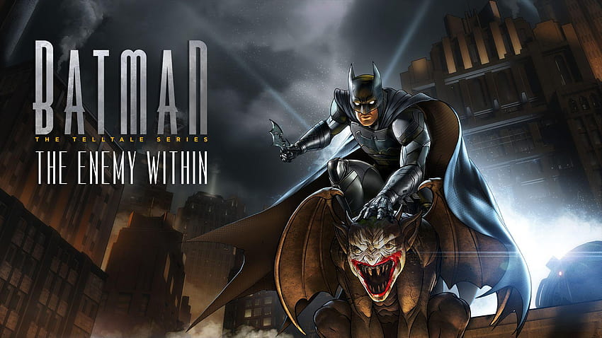 Batman appollaiato sul gargoyle. da Batman: The Telltale, giochi rivelatori Sfondo HD