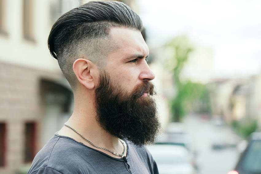 Modele męskie Profil brody, brodaty chłopiec Tapeta HD