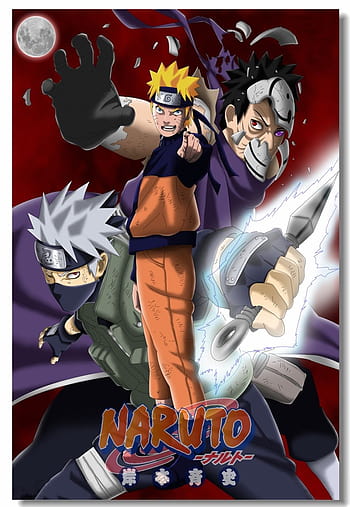 Athah Anime Naruto Kakashi Hatake Naruto Uzumaki 13*19 inches Wall