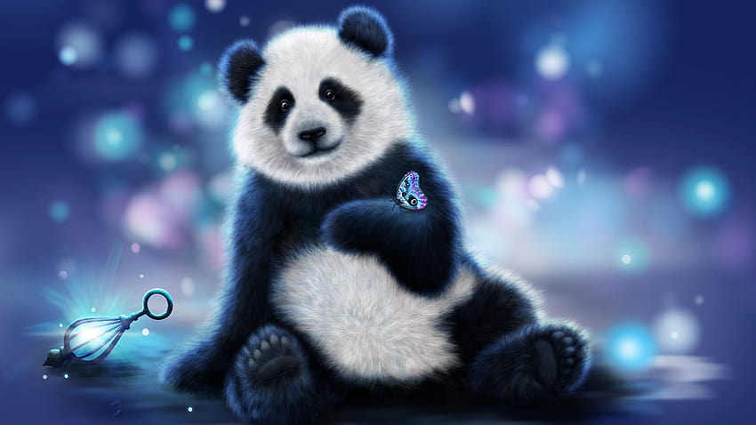 Cute Panda And Butterfly [1920x1200] for your , Mobile & Tablet HD ...