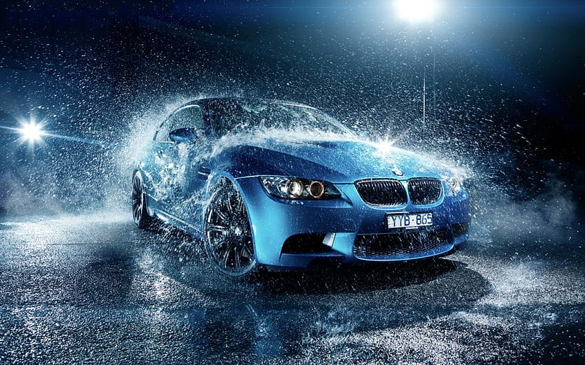 BMW Water Splash, детайли на автомобила HD тапет