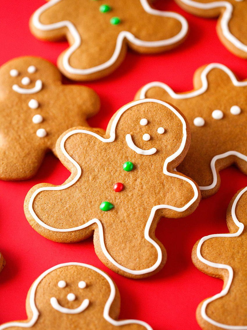 Gingerbread Men Group, ginger snaps cookies HD phone wallpaper