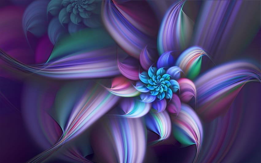 Dahlia_by_frankief, mixed colors fractal flowers art HD wallpaper | Pxfuel