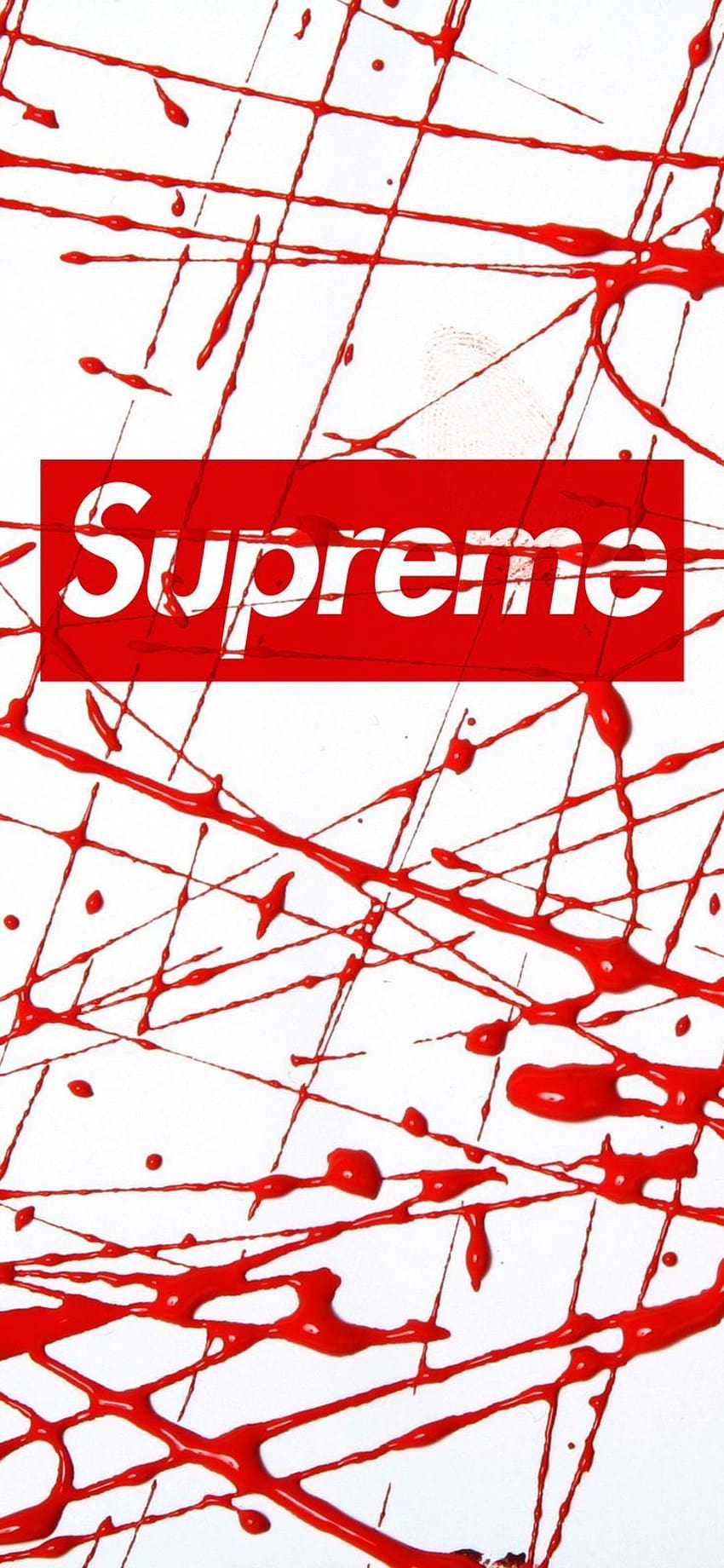 Supreme X LV, desenho, louis vuitton, red, HD phone wallpaper