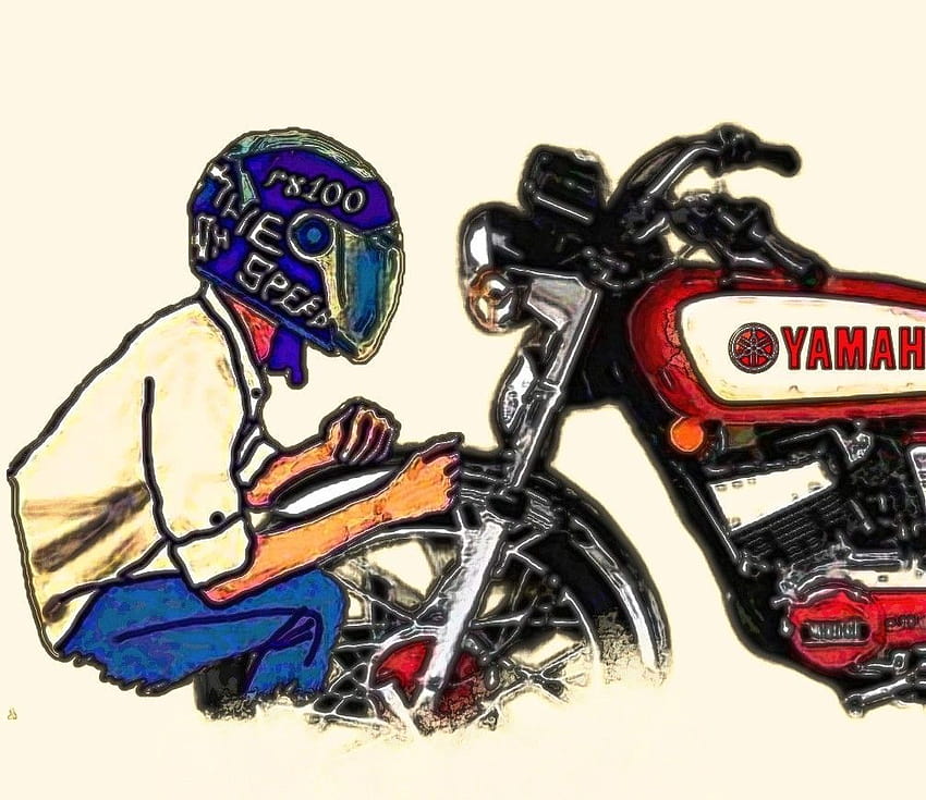 Yamaha logo with number plate | Yamaha RX spare parts Dealer