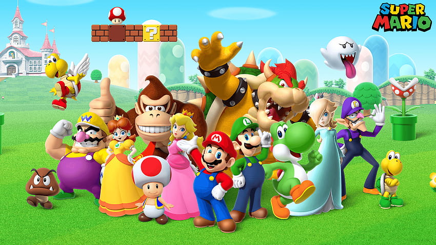 Super Mario Completo y s, wario bros fondo de pantalla