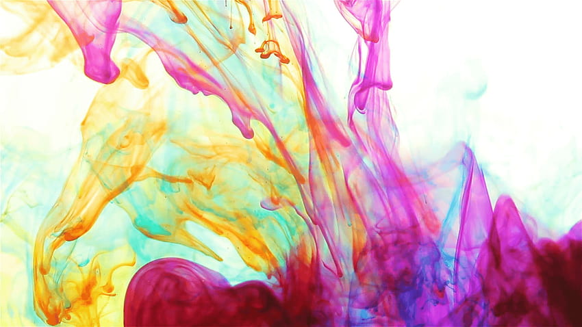 Vivid Liquid colors under water in slow motion. Rainbow colors Stock, colorful rainbow ink water HD wallpaper