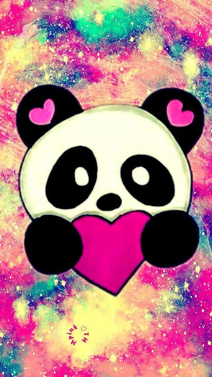 Cute Panda love. Galaxy panda ., panda valentine HD phone wallpaper