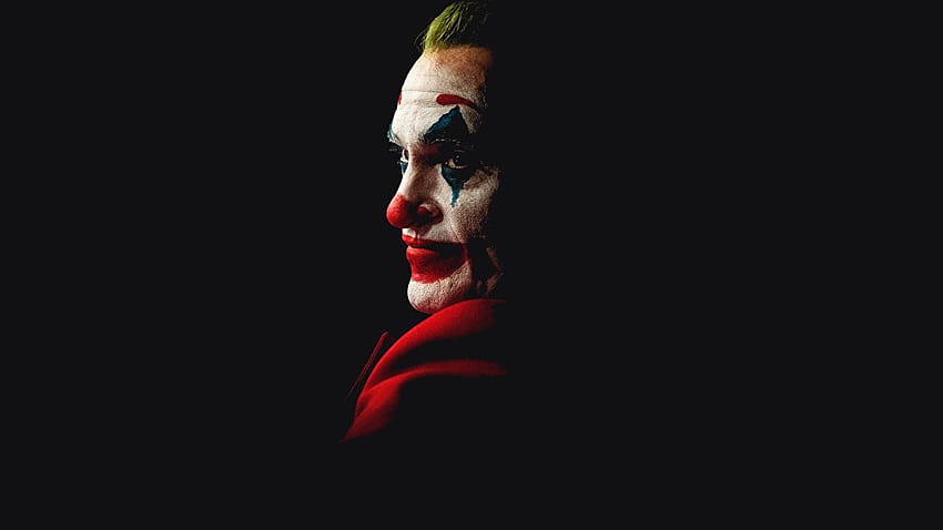 film Joker hero Face Joaquin Phoenix Black backgrounds, joker pc HD wallpaper