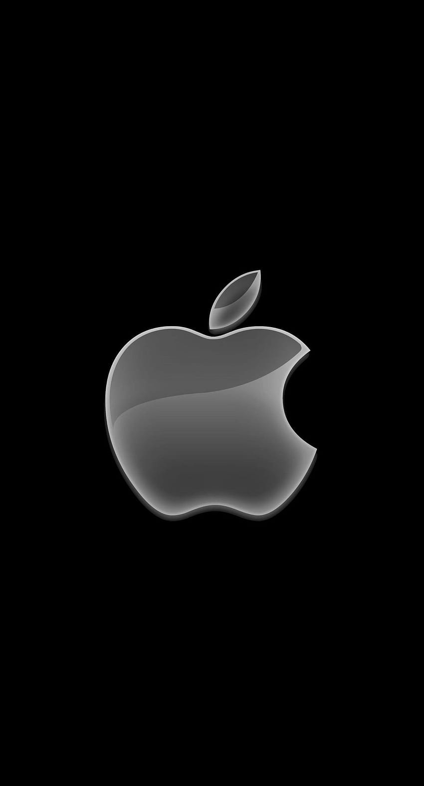 Apple logo negro fresco, iphone negro manzana fondo de pantalla del teléfono