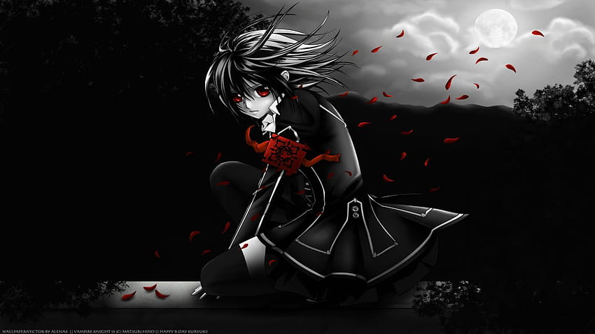 : Czarno-białe anime, ciemna strona anime Tapeta HD