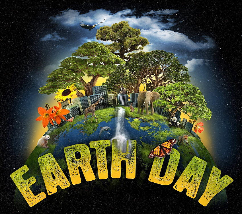 s animados gráficos del Día de la Tierra feliz fondo de pantalla