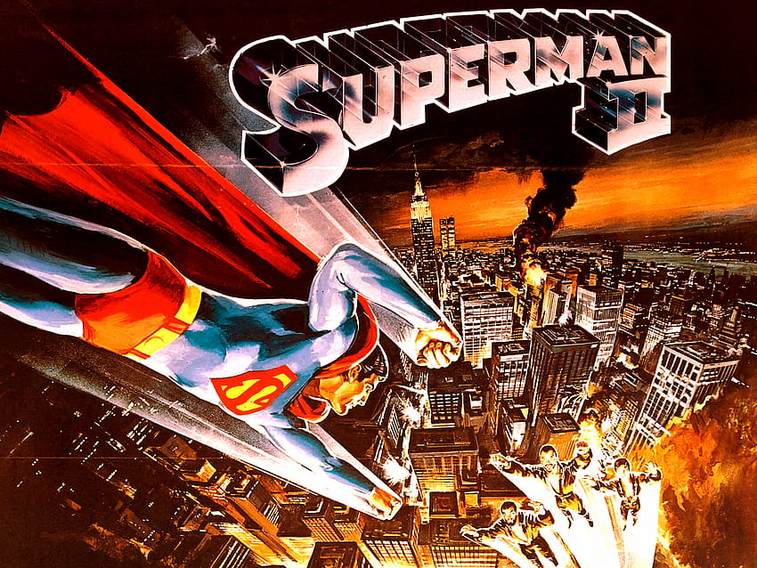 Superman 2 Vintage Movie Poster Man of Steel Christopher Reeve DC Comics Superheroes Superhero HD wallpaper