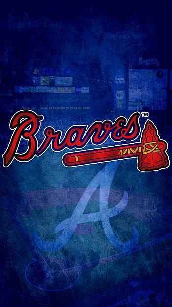 Download wallpapers Atlanta Braves flag, MLB, red blue metal background,  american baseball team, Atlanta Braves logo, USA, baseball, Atlanta Braves,  golden logo for desktop with resolution 2880x1800. High Quality HD pictures  wallpapers