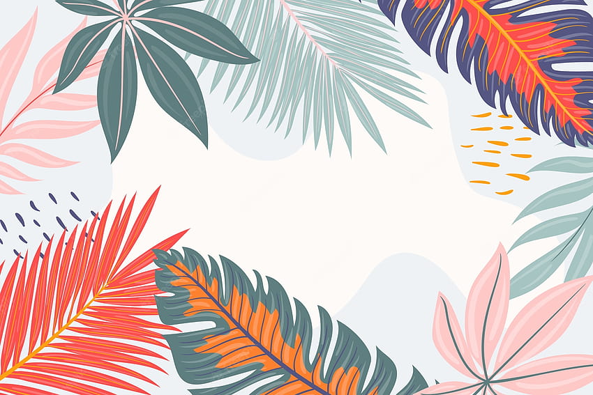 Vecteurs et illustrations d'été plats pour l'esthétique tropicale d'été Fond d'écran HD