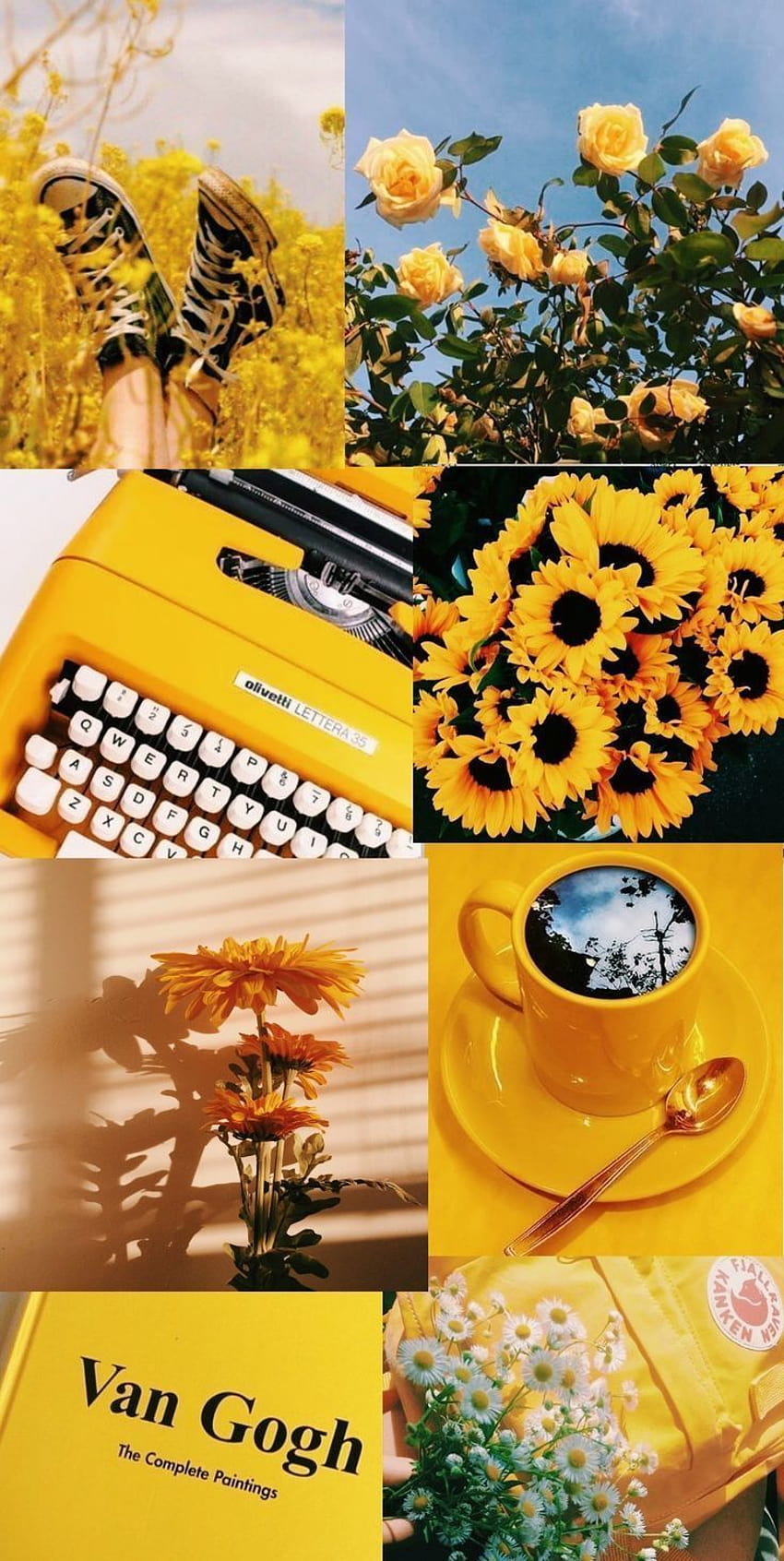 Sparkle of life, yellow spring collage HD phone wallpaper