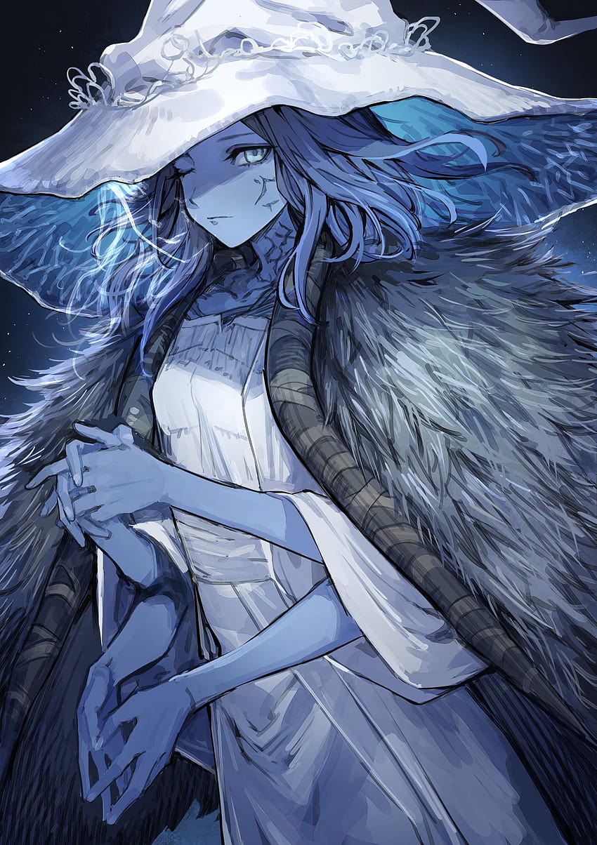 Wallpaper Ranni The Witch, Elden Ring, Anime Style, Boss, Blue