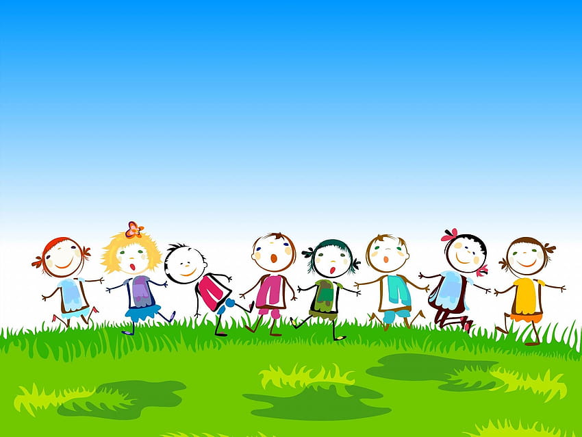 Cartoon-Schule, Kindererziehung HD-Hintergrundbild