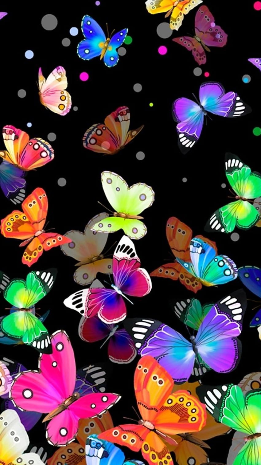 Artistic/Butterfly มือถือสีสันสดใส วอลล์เปเปอร์โทรศัพท์ HD