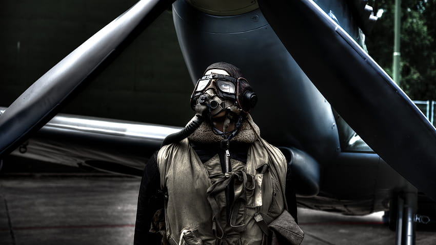 Pilot, Kampfflugzeug, Flug, Maske, Luftfahrt, Vintage, Propellerflugzeug, Menschen HD-Hintergrundbild