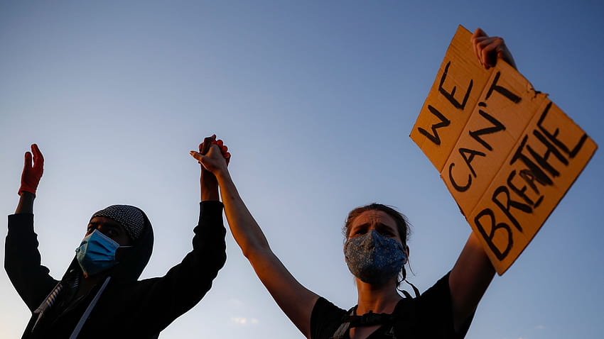 숨을 쉴 수 없다' 미국 경찰 시위에 또 다시 외치는 집회, 숨이 가쁘다 HD 월페이퍼
