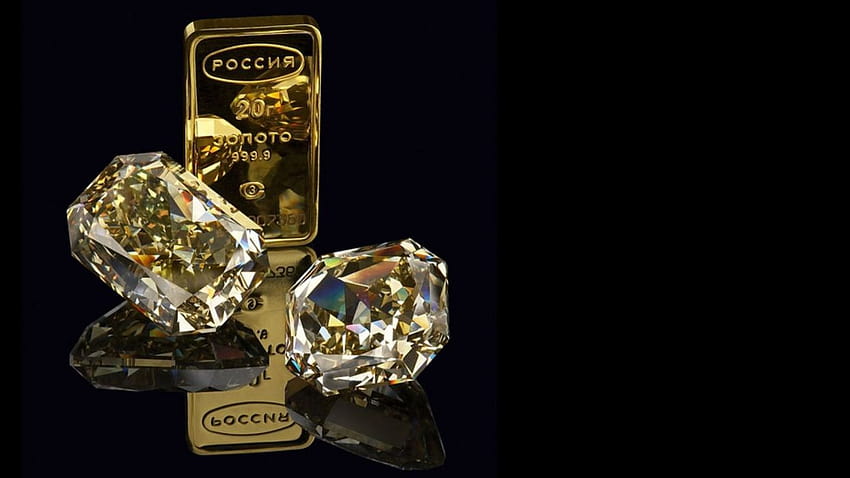 Goldbarrendiamanten, Golddiamant HD-Hintergrundbild
