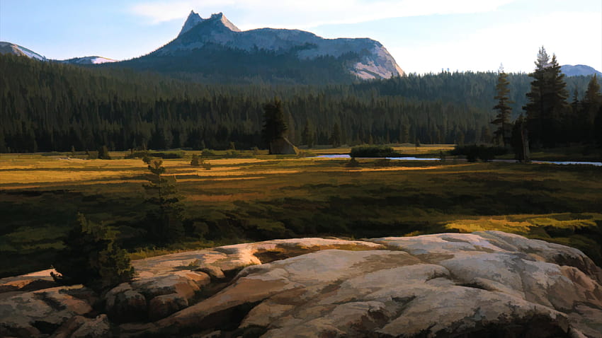 Yellowstone Landscape HD wallpaper