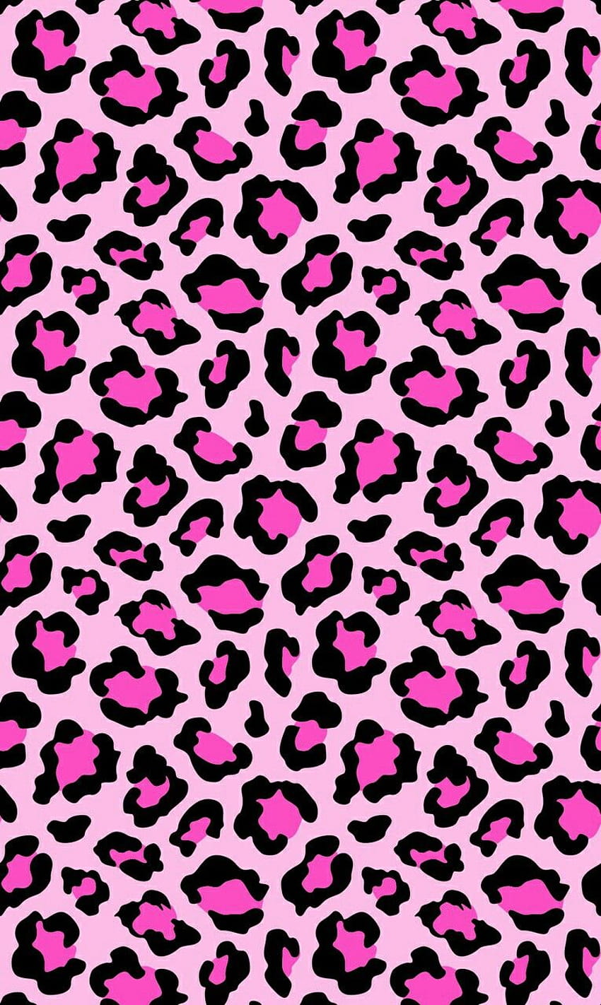 Розова кожа на леопард върху куче, розов принт на крава HD тапет за телефон