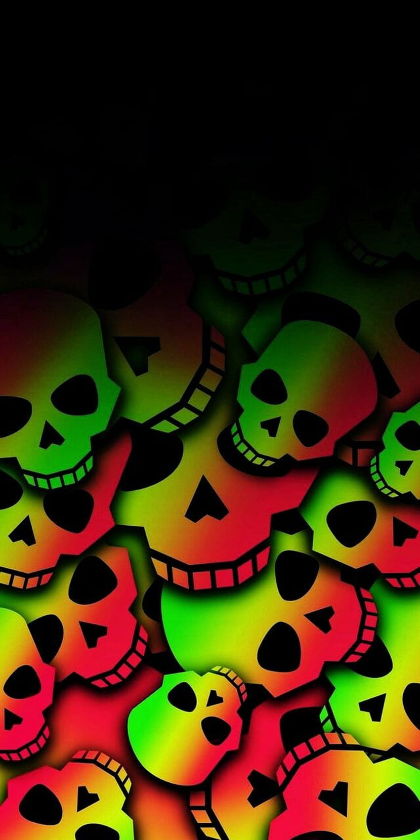 Find and videos about skulls and skull, rainbow skulls HD phone wallpaper