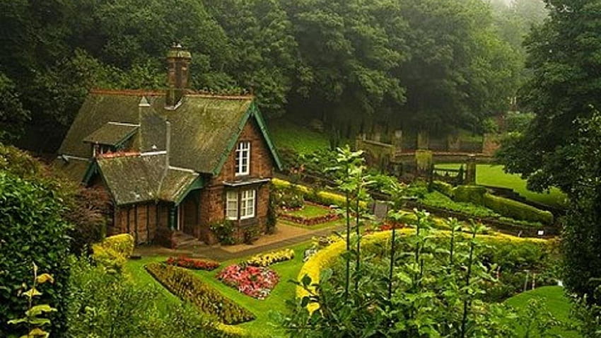 English Cottage posted by John Cunningham, english cottage computer HD wallpaper