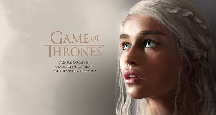 : Daenerys Targaryen, Emilia Clarke, Game of Thrones, arte digital, madre de dragones, series de televisión, George R R Martin, HBO 1920x1025, game of thrones dragon mother fondo de pantalla