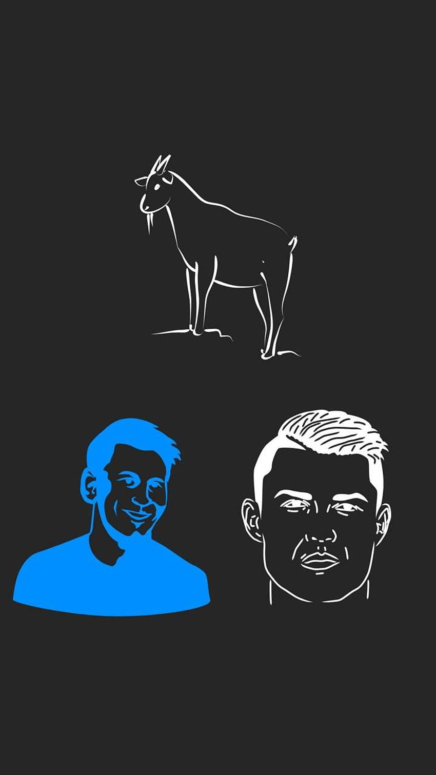 Chèvres par SupremeCR7, ronaldo et messi chèvre iphone Fond d'écran de téléphone HD