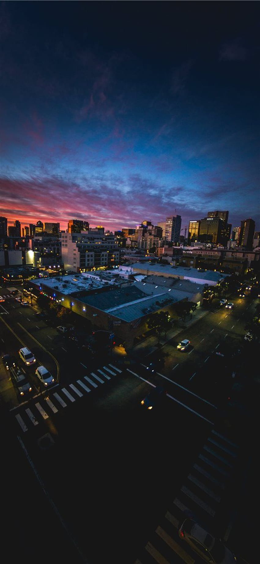 San Diego sunset through a fisheye lens iPhone X, iphone xr HD phone wallpaper