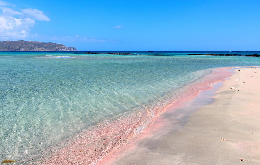 Greece, Creta, Elafonisi beach , section HD wallpaper