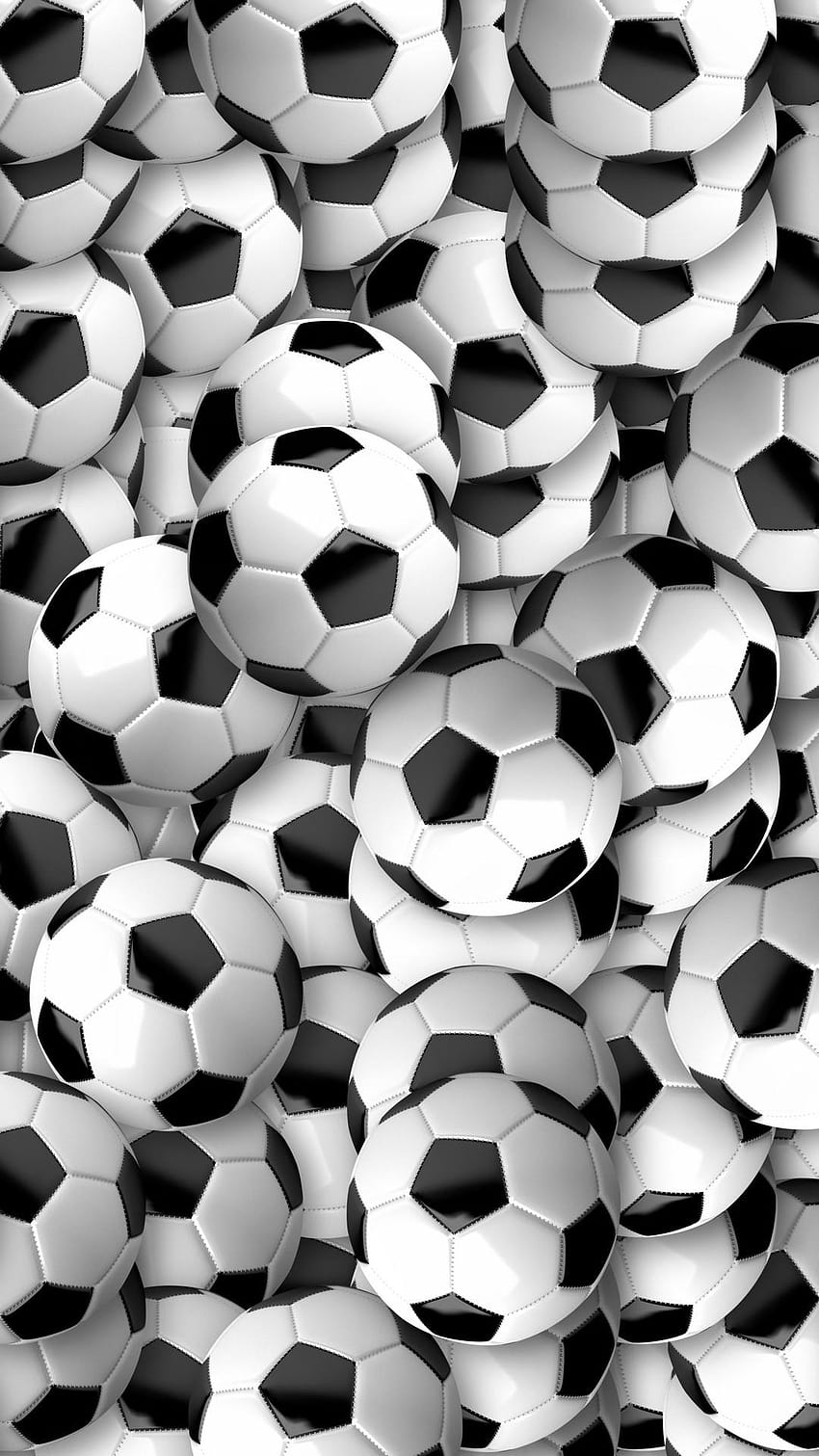Bolas de futebol, bolas pretas e brancas Papel de parede de celular HD